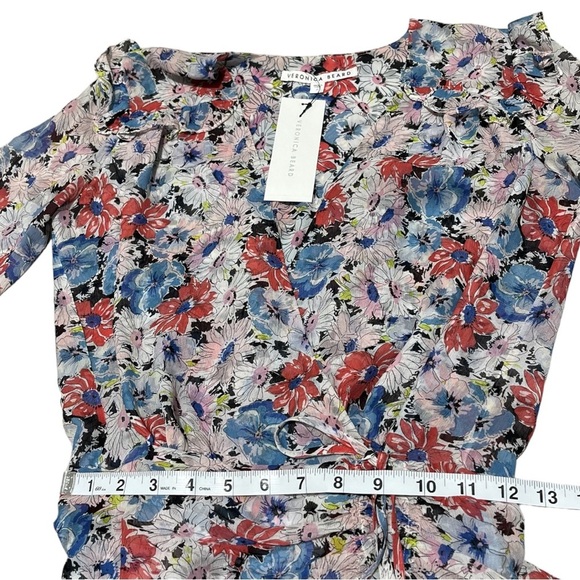 NWT Veronica Beard Mick Dress in Multi Floral Size 2 - Picture 7 of 11